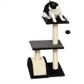 PawHut Krabpaal voor Katten, Spaanplaat - 40x35x72cm - Donkergrijs
