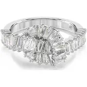 Swarovski sieraden Matrix ring 5727122 | wit, collectie Matrix, elegante luxe uitstraling, moderne artistieke stijl met zirkonia