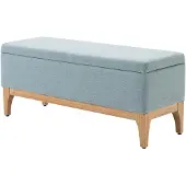 HOMCOM Opbergpoef - Polyester - 110x39x45cm - Groen