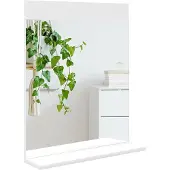 HOMCOM Badkamerspiegel - Glas - 50x12x60cm - Wit