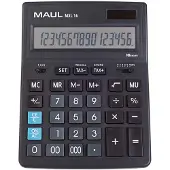 MAUL Bureaurekenmachine MXL 16 LCD-scherm 1-regelig, 16 cijfers Solar Batterij 20.5 x 15.5 x 3.5 cm zwart