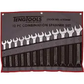 Teng Tools 6517MM 17-delige Ring-/steeksleutelset in roltas - 6-22mm