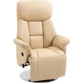 HOMCOM -Relaxfauteuil-Synthetische bekleding-78x80x109cm-Beige