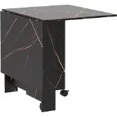 HOMCOM -Opklapbare eettafel-120x80x73 cm-Spaanplaat-Zwart