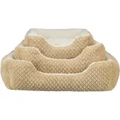 Trixie hondenmand kaline mio hoekig lichtbruin/creme 50x40 cm