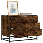 vidaXL Ladekast 70x41x56 cm bewerkt hout gerookt eikenkleurig