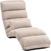 HOMCOM -Staande stoel-Linnenlook stof (100% polyester)-119x58x78cm-Beige