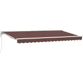 vidaXL Zonnescherm Frame Bruin 400 x 200 cm Polyester met PU-coating