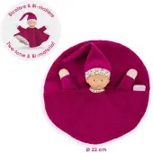 Corolle knuffeldoek roze Grenadine baby knuffelpopje 17cm zacht speelgoed.