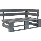vidaXL Tuinhoekbank pallet geïmpregneerd grenenhout grijs