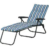 Outsunny -Ligstoel-Staal-153x58x89cm-Veelkleurig
