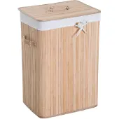 HOMCOM Wasmand - Hout - 40x30x60cm - Beige