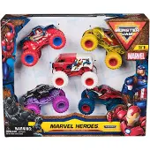 Monster Jam Pack de 5 véhicules Marvel Die Cast