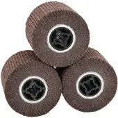 vidaXL Schuurrollers 3 pcs Bruin 12 x 12 x 10 cm Synthetische vezel