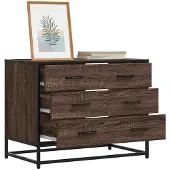 vidaXL Ladekast 70x41x56 cm bewerkt hout bruin eikenkleur