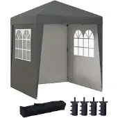 Outsunny -Pop-up luifel-Oxford-stof-202x202x261cm-Grijs