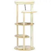 PawHut Kattenboom - Hout - 54x54x123,5cm - Eiken
