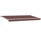 vidaXL Zonnescherm Frame Bruin 400 x 200 cm Polyester met PU-coating