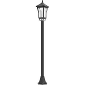 Outsunny -buitenlamppaal-ABS-15x15x127cm-Zwart