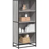 vidaXL Boekenkast 60x35x139 cm bewerkt hout grijs sonoma eikenkleurig