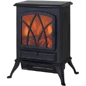 HOMCOM elektrische haard - Metaal - 42x28x54cm - Zwart