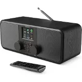 Majority Rotosck - Internetradio - DAB+/FM - Bluetooth - Dubbele Wekker - Podcastspeler - Zwart
