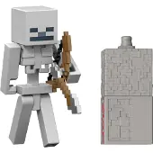 Mattel Minecraft Redstone Charged Skeleton Actiefiguur en Accessoireset