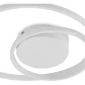 LINDBY LED-plafondlamp Emisua, dimbaar, wit / opaal, Woon-/ Eetkamer, Aluminium, Modern, LED plafondlamp