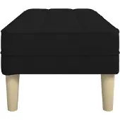 vidaXL Bank met kussen Zwart 113 x 57 x 39 cm Stof