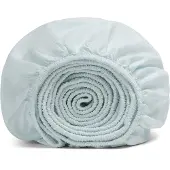 Yumeko Kinderhoeslaken Gewassen Percal Katoen 60x120 Blauw - Eco, Bio & Fairtrade