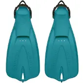 SCUBAPRO GO Reisduikvin voor Snorkelen, Duiken en Zwemmen, Turquoise met Zwarte Bungee Open Hakband, X-Small/Small