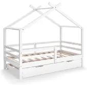 VitaliSpa Huisbed Luni Wit 160 x 80 cm met uitschuifbaar logeerbed, Model 57924