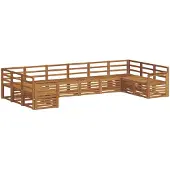 vidaXL Buiten bank set 10 st Naturel