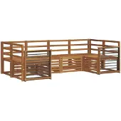 vidaXL Buiten bank set 6 st Naturel