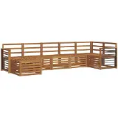 vidaXL Buiten bank set 7 st Naturel