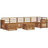 vidaXL Buiten bank set 8 st Naturel