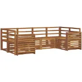 vidaXL Buiten bank set 6 st Naturel