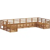vidaXL Buiten bank set 10 st Naturel