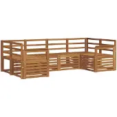 vidaXL Buiten bank set 6 st Naturel