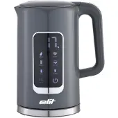Elit Cooltouch waterkoker grijs - 1,7L- 2200W- dubbelwandig- met temperatuur regeling en warmhoud functie- veilig en snel.