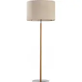TK Lighting Vloerlamp Deva Nature, textiel, hout Nature, hout licht, Woon-/ Eetkamer, Hout, Scandinavisch