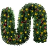 Ruhhy Premium HQ Kerstboom Slinger met LED: 2.7m van Feestelijke Verlichting