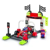 Ecoiffier bouwset Formule 1 pitstop speelset voor kinderen vanaf 18 maanden.