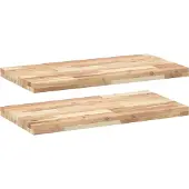 vidaXL Wandschappen 2 st zwevend 100x40x4 cm onbehandeld acaciahout