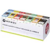 Hendi Verwijderbare voedselveiligheidsstickers met dispenser 7000 stuks 25 x 25 mm