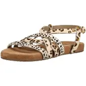 Lazamani Sandalen met riem beige / zwart