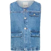 Ichi Bodywarmer 'IHPamila' blauw denim