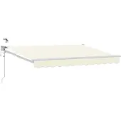 vidaXL Elektrisch Uitschuifbare Zonneluifel Crème 3,5 x 2,5 m