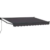 vidaXL Uitschuifbare luifel Antraciet 3,5 x 2 m Polyester en Metaal