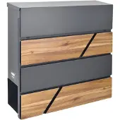AWTOOLS AW75065 - Brievenbus - Antraciet - Staal - Modern